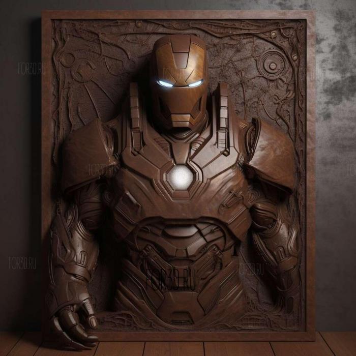 Iron Man movie 3 stl model for CNC